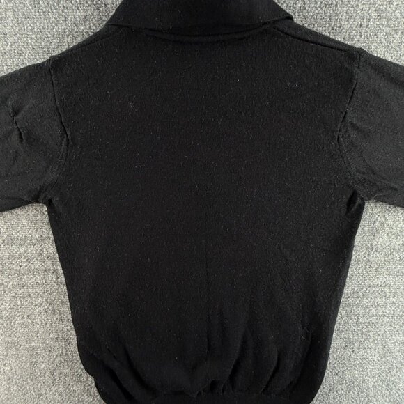Lacoste Sweater Men Wool Size 2 Black Collared Preppy Knit Pullover Adult Logo - Picture 13 of 16